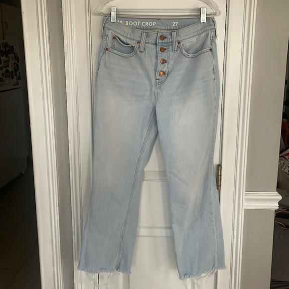 J Crew Billie Demi Boot Crop Jeans Size 27